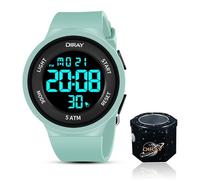 Montre Mixte Enfant INSFITY - LED Fluorescent Chronomètre - Bleu clair
