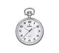 Festina Montre de Poche Homme avec Chaîne - Acier Inoxydable 316L - Mouvement Quartz - Verre Minéral Haute Résistance - Style Classique, Vintage et Élégant F2020/1