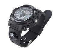 Montre, Montre Multifonctionnelle à LED pour Enfants, Double Mouvement, Fabrication Soignée, pour la Vie Quotidienne des Enfants (Black)