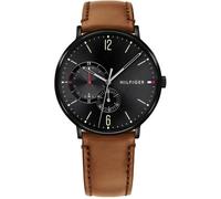 Tommy Hilfiger Montre Analogique Multifunction à Quartz pour Homme avec Bracelet en Cuir Marron - 1791510