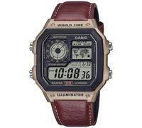 Montre multifonction bracelet en cuir CASIO Collection AE-1200WHL-5A