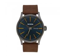 Montre - Nixon - Sentry - Cuir - Gunmetal - Indigo/Brown