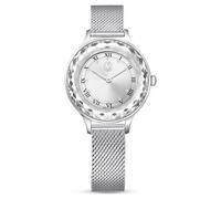 Swarovski Montre Octea Nova, fabriquée en Suisse, bracelet en métal, ton argenté, acier inoxydable