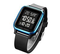 Montre numérique à la mode - Montre carrée durable pour homme au design élégant mais sportif, bracelet léger, accessoire parfait pour une célébration quotidienne ou des aventures de voyage |