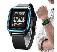 Montre numérique à main - accessoire de style contemporain, design carré tendance, affichage du poignet, montre quotidienne durable, équipement moderne et élégant | Convient pour les événements formel