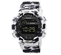 Montre numérique électronique avec affichage de la date pour homme et homme, blanc, taille unique