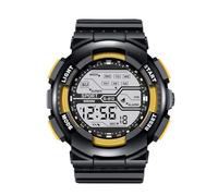 Montre numérique en caoutchouc pour homme avec chronomètre et affichage de la date avec aiguille des secondes pour infirmières, jaune, One Size