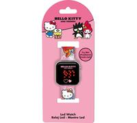 Hello Kitty Montre à quartz numérique à LED avec bracelet en silicone Rose, Moderne