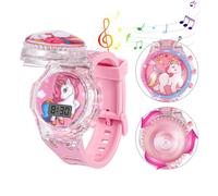 Montre Numérique LED pour Enfant - Digitale avec Lumières, Musique et Dessin Animé - Adorable Cadeau pour Fille de 3 à 10 Ans - Fête, Pâques, Noël