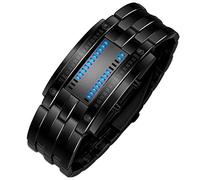 Montre numérique LED pour homme avec date et affichage de la date, Noir , taille unique