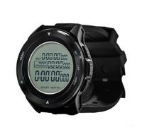 Montre numérique multifonction avec minuteur pour entraîneurs, chronomètre avec rétroéclairage, montre de course résistante aux chocs, 100 enregistrements séparés, 45 mm, noir