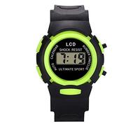 Montre numérique pour enfants - Analogique - Électronique - Sport - LED - Montre d'apprentissage pour garçons, Vert, taille unique