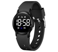 Montre numérique pour enfants, garçons et filles, avec podomètre, sans application, alarme vibrante, chronomètre et calendrier, montre numérique rechargeable pour enfants, adolescents, pour l'école