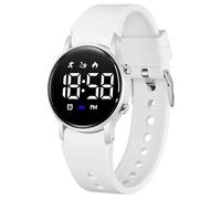 Montre numérique pour enfants, garçons et filles, avec podomètre, sans application, alarme vibrante, chronomètre et calendrier, montre numérique rechargeable pour enfants, adolescents, pour l'école