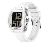 Montre numérique pour hommes âgés, grand cadran pour personnes âgées, montre parlante facile à lire, montre bracelet étanche pour le sport en plein air, blanc