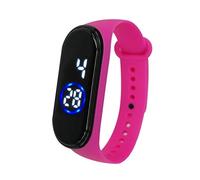Montre numérique unisexe en silicone 50 m pour homme avec LED, violet foncé, taille unique