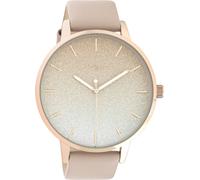 Montre Oozoo beige blanc cuir Timepieces Femme Montre à quartz analogique UOC10831