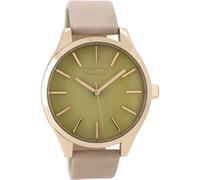 Montre Oozoo beige cuir mat Timepieces Femme Montre à quartz analogique UOC9502A