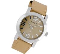 Montre Oozoo beige en cuir JR201 Junior Enfants-Jeunes Montre à quartz analogique UOJR201