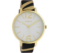 Montre Oozoo beige noir cuir Timepieces Femme Montre à quartz analogique UOC10213