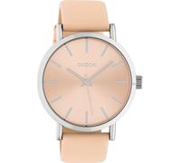 Montre Oozoo beige rose en cuir Timepieces Femme Montre à quartz analogique UOC10446