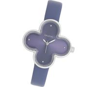 Montre Oozoo bleu Cuir Timepieces Femme Montre à quartz analogique UOC11522