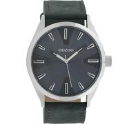Montre Oozoo bleu cuir Timepieces hommes Montre à quartz analogique UOC10023