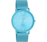 Montre Oozoo bleue en acier inoxydable Vintage Series Montre à quartz analogique pour dames UOC20331
