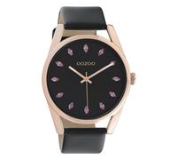 Montre Oozoo bleue en cuir C10819 Timepieces Femme Montre à quartz analogique UOC10819