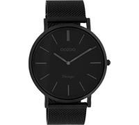 Oozoo Herren Armbanduhr Ultra Slim Quarz Stahl Schwarz Uoc9932a