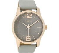 Montre Oozoo gris cuir Timepieces femme Montre à quartz analogique UOC9090A