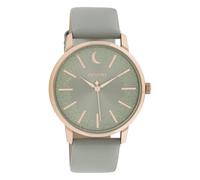 Montre Oozoo gris cuir Timepieces Femmes Montre à quartz analogique UOC11040