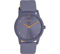 Montre Oozoo gris foncé gris bleu Cuir Timepieces Femme Montre à quartz analogique UOC11456