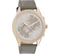 Montre Oozoo grise en cuir C10802 Timepieces Femme Montre à quartz analogique UOC10802