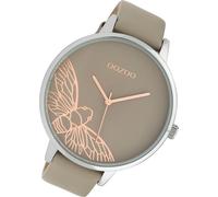 Montre Femme Oozoo Beige Analogique C10077 Timepieces Bracelet Cuir Uoc10077