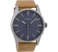 Montre Oozoo marron cuir structure Timepieces hommes montre à quartz analogique UOC9625A