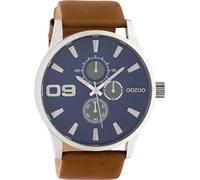 Montre Oozoo marron cuir Timepieces hommes-femmes Montre à quartz analogique UOC10346