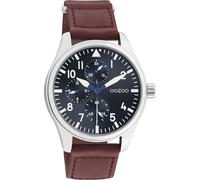 Montre Oozoo marron cuir Timepieces hommes Montre à quartz analogique UOC11006