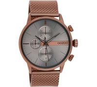 Montre Oozoo marron métal Mesh Timepieces hommes Montre à quartz analogique UOC11103