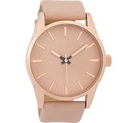 Montre Oozoo rose en cuir structuré Timepieces Femme Montre à quartz analogique UOC9626A