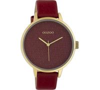 Montre Oozoo rouge en cuir Timepieces Femmes Montre à quartz analogique UOC10247