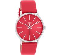 Montre Oozoo rouge en cuir Timepieces Femmes Montre à quartz analogique UOC11461