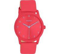 Montre Oozoo rouge en cuir Timepieces Femmes Montre à quartz analogique UOC11465