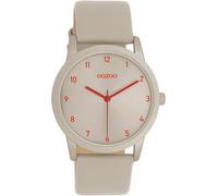 Montre Oozoo taupe gris cuir Timepieces femme Montre à quartz analogique UOC11170