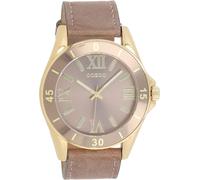 Montre Oozoo taupe marron clair Vintage Series Montre à quartz analogique unisexe UOC5739A