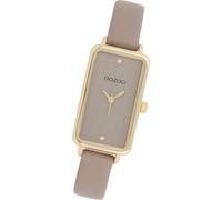 Montre Oozoo taupe marron cuir Timepieces femme Montre à quartz analogique UOC11531