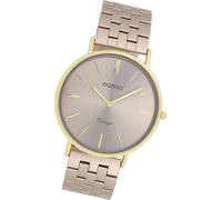 Montre Oozoo taupe marron métal Vintage Series Femme Montre à quartz analogique UOC20404