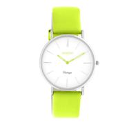 Montre Oozoo vert clair Cuir Vintage Series Femme Montre à quartz analogique UOC20281