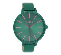 Montre Oozoo vert cuir Timepieces dames montre à quartz analogique UOC11440