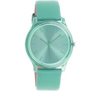 Oozoo Timepieces Montre pour femme avec bracelet en cuir, montre de qualité supérieure pour femme, élégante montre analogique ronde, vert jade, lanière